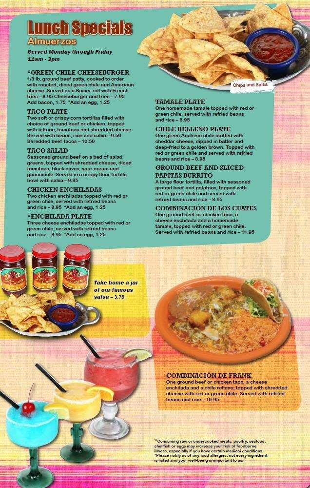Los Cuates - Albuquerque, NM menu_pic