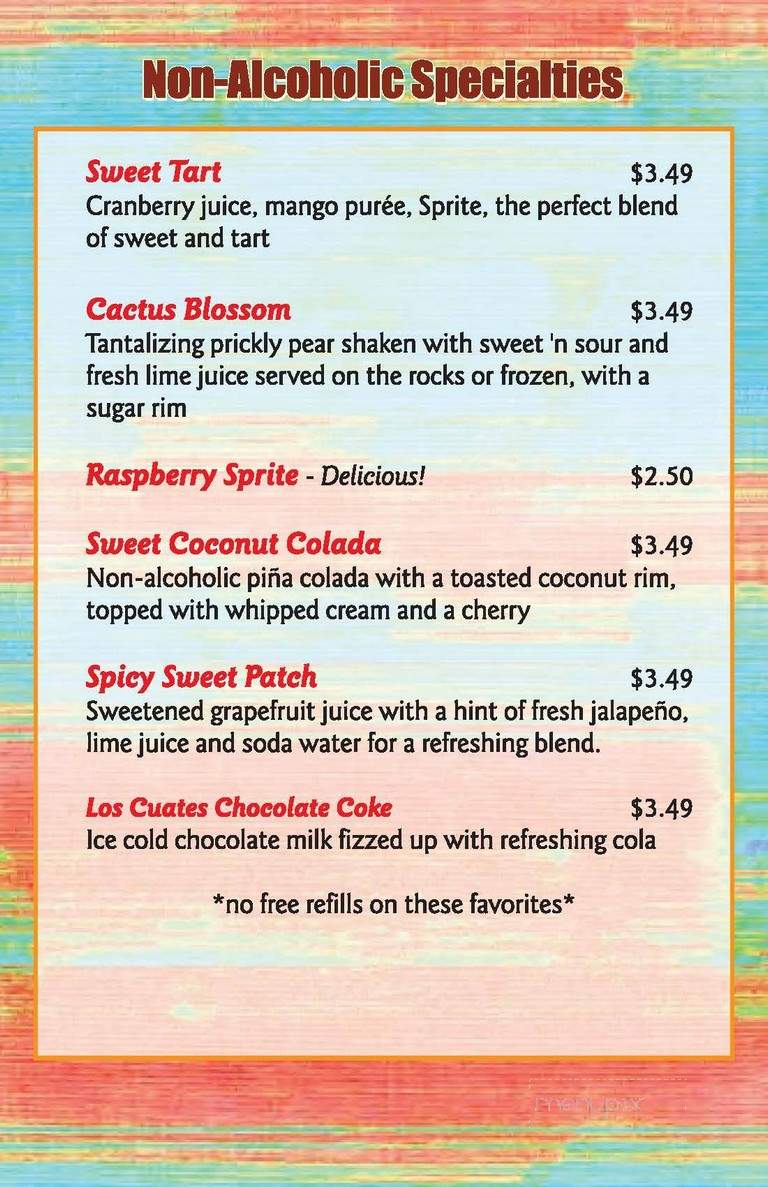 Los Cuates - Albuquerque, NM menu_pic
