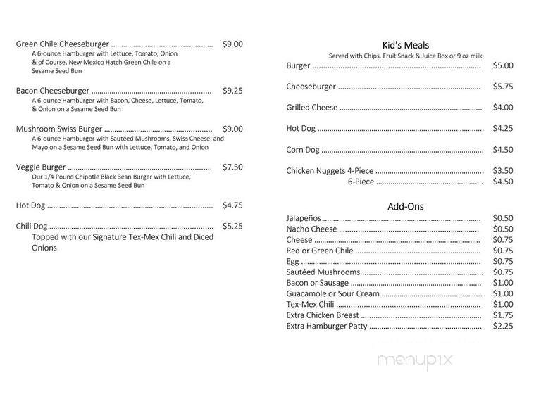 Sandia Crest House Gift Shop - Sandia Park, NM menu_pic