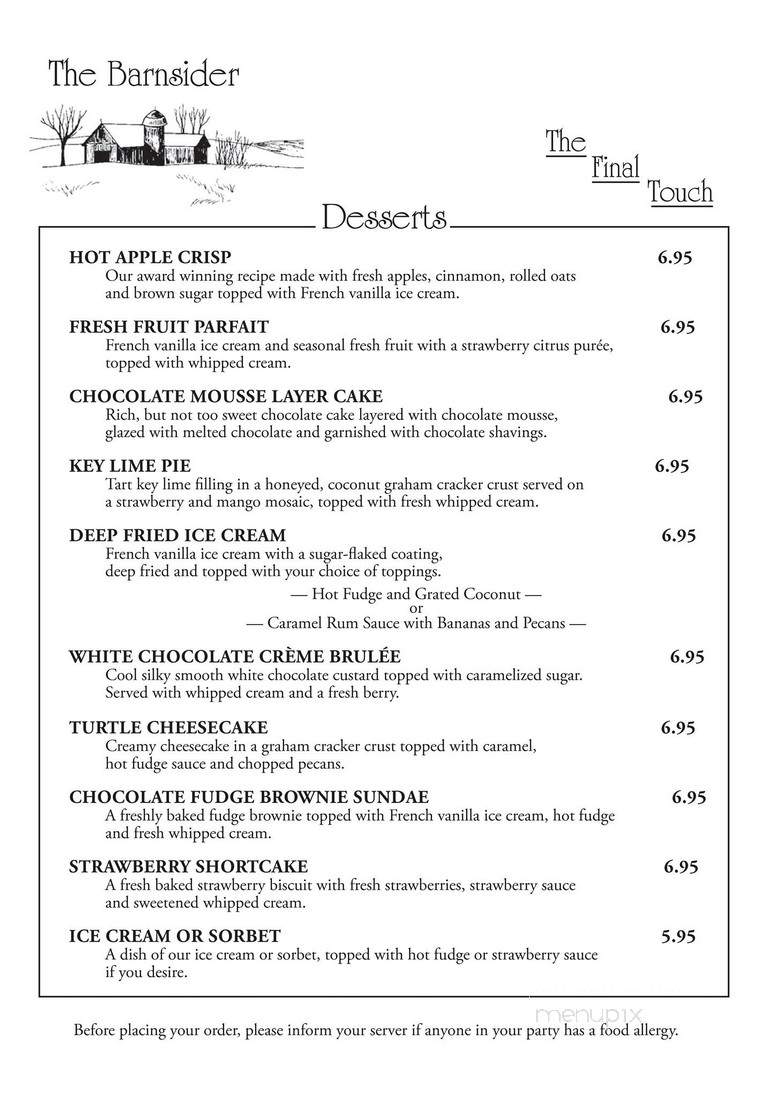 Barnsider Restaurant - Albany, NY