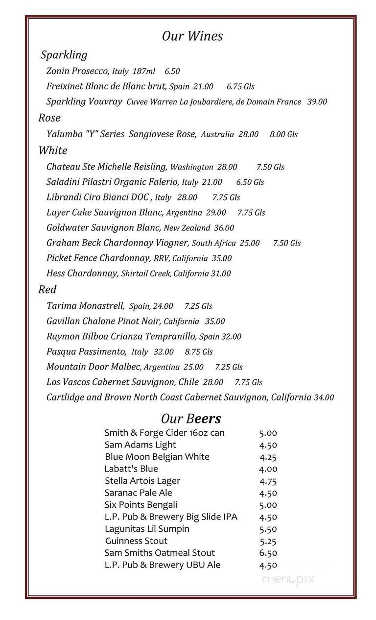 Blue Moon Cafe - Saranac Lake, NY menu_pic