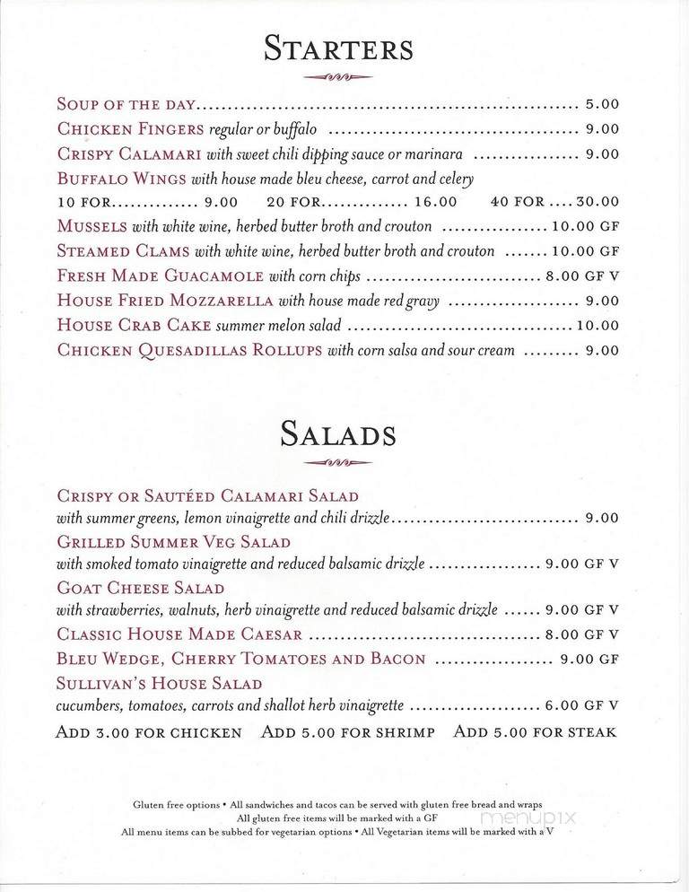 C J Sullivan's American Grill - Bayside, NY menu_pic
