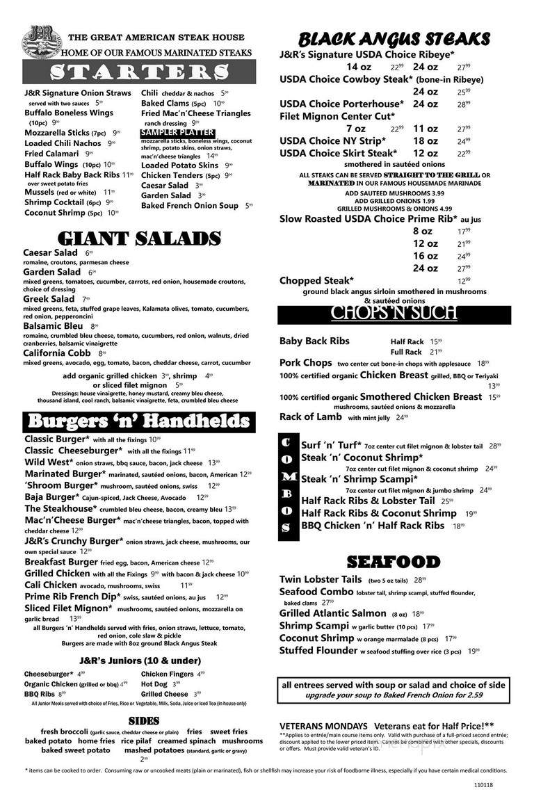 Caruso Restaurant - Rocky Point, NY menu_pic