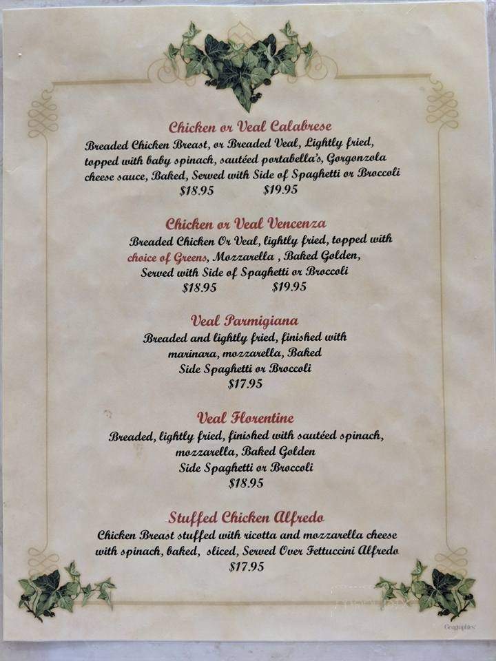 Casatinas - Canastota, NY menu_pic