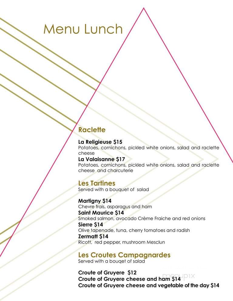 Chalet Fondue Restaurant - Windham, NY menu_pic