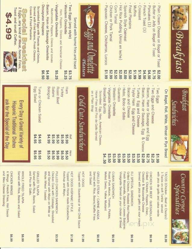 Country Corner - West Nyack, NY menu_pic