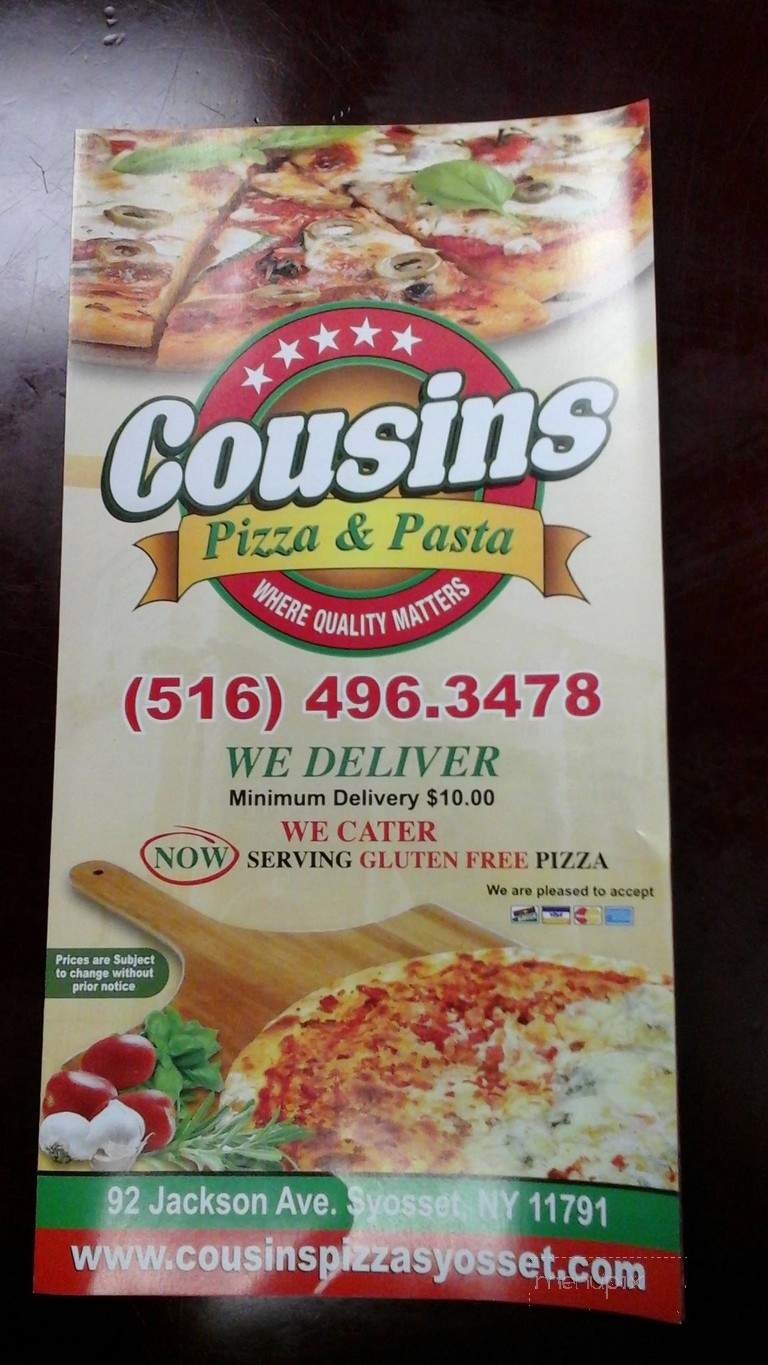 Cousins Pizza II - Syosset, NY menu_pic