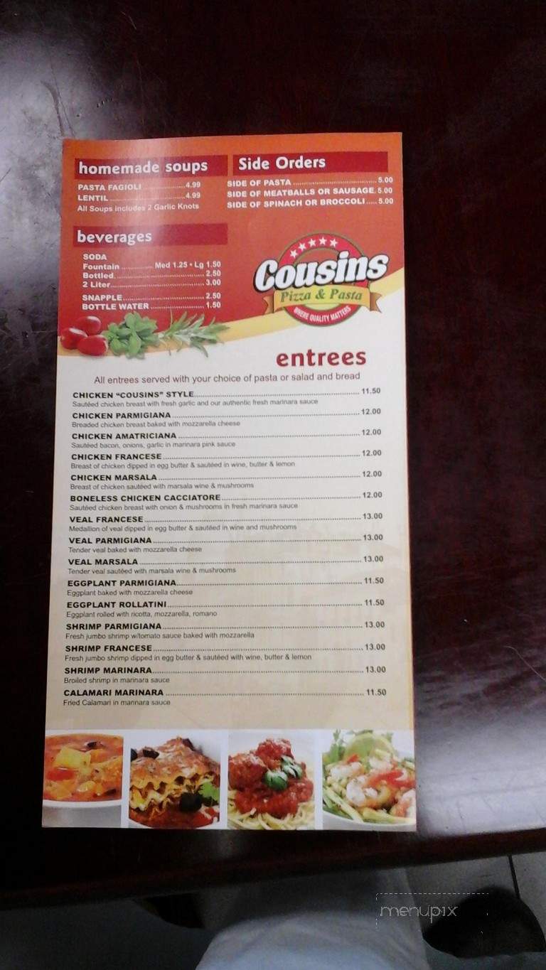 Cousins Pizza II - Syosset, NY menu_pic