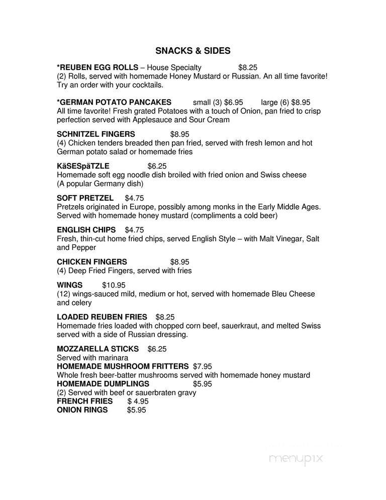 Danzer's German & American - Syracuse, NY menu_pic
