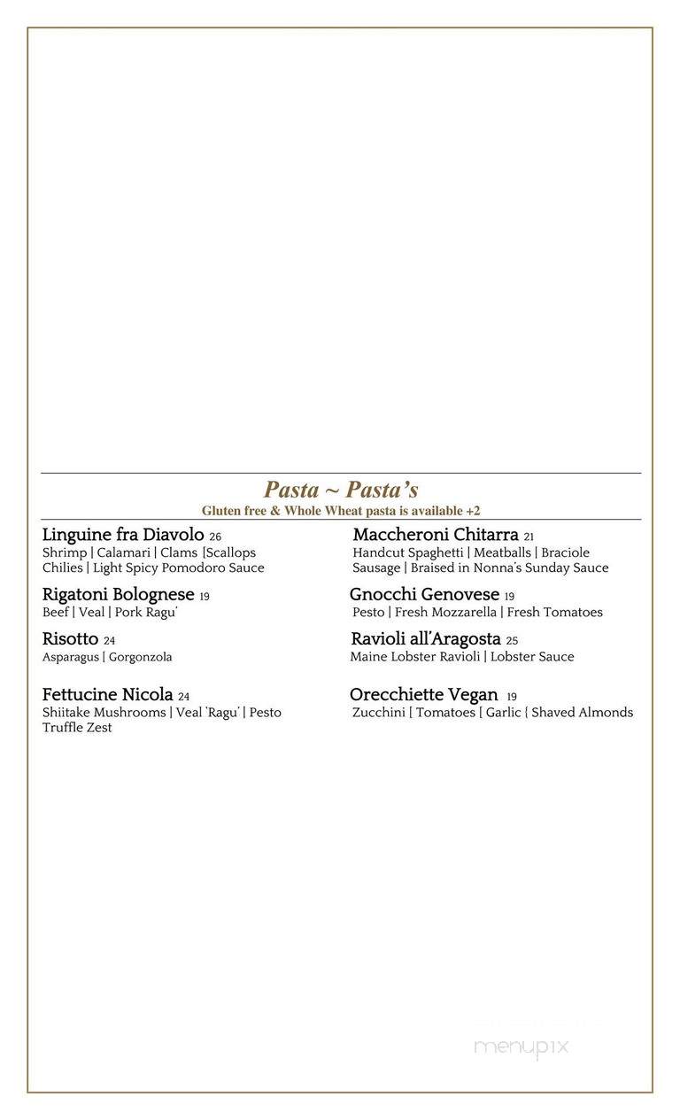 Fabio Piccolo Fiore - New York, NY menu_pic