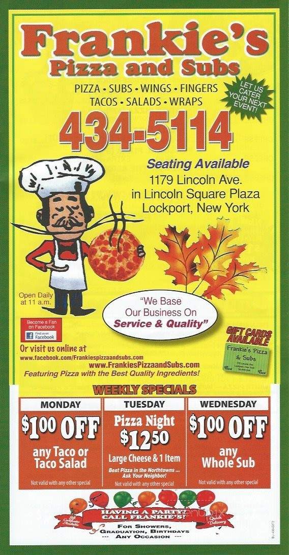 Frankie's Pizza - Lockport, NY