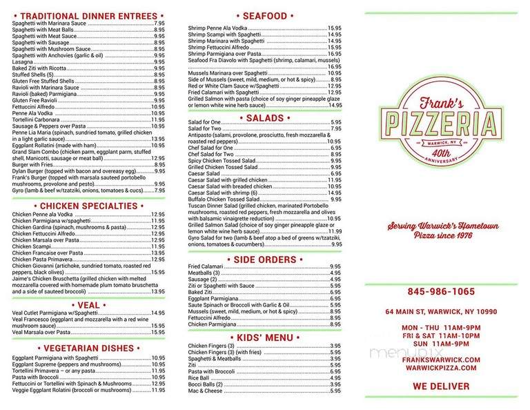 Frank's Pizza - Warwick, NY