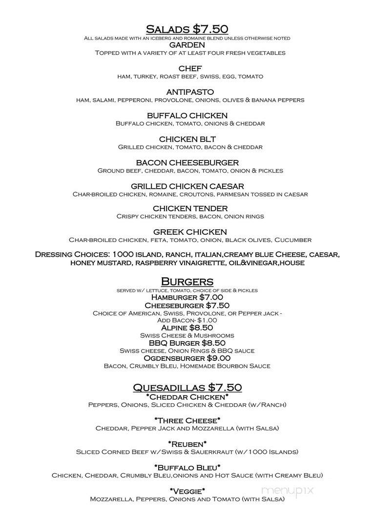 Freight House Restaurant - Ogdensburg, NY menu_pic