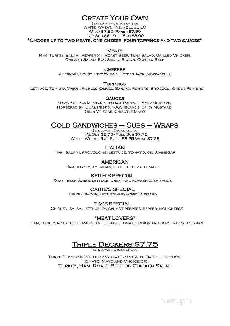 Freight House Restaurant - Ogdensburg, NY menu_pic