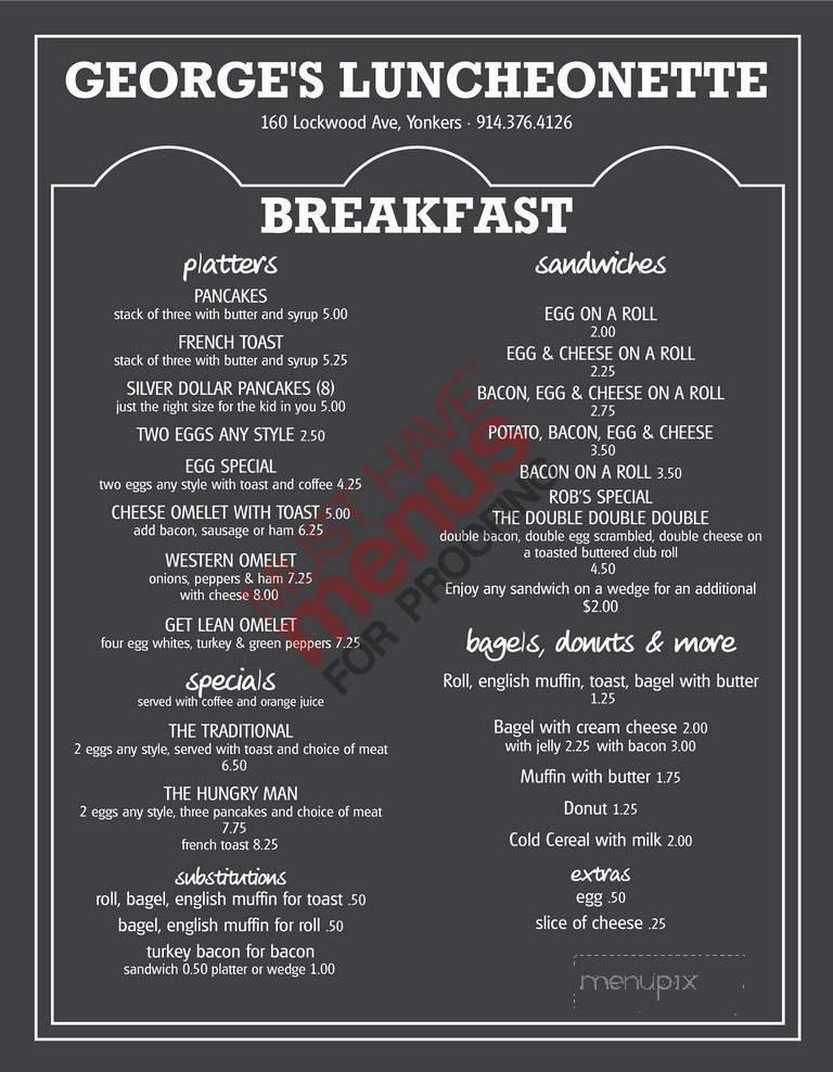 Georgia Lunch - Yonkers, NY menu_pic