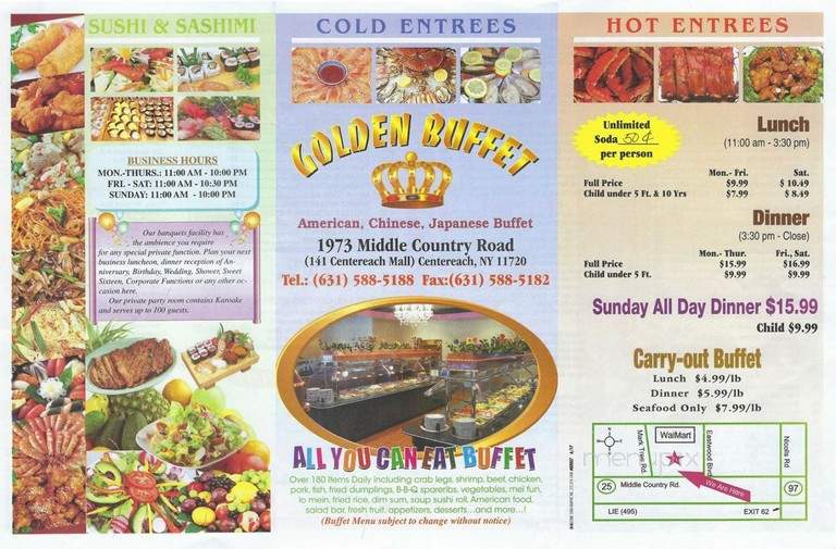 Golden Buffet - Centereach, NY menu_pic