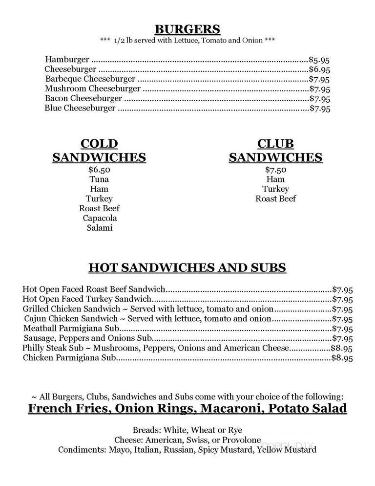 Guiseppe's Pizzeria - Horseheads, NY menu_pic