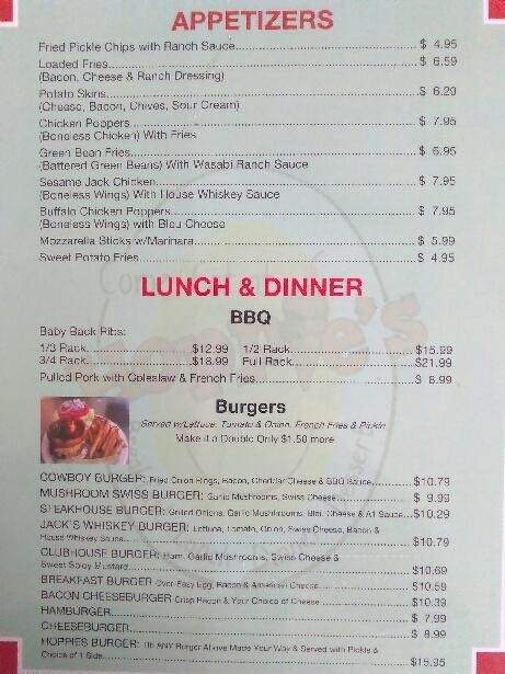 Hoppies - Oxford, NY menu_pic