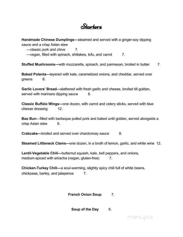 Inn On Gore Mountain - North Creek, NY menu_pic