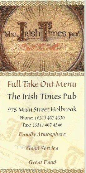 Irish Times Pub - Holbrook, NY menu_pic