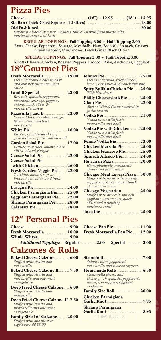 J & B Pizzeria Restaurant - Staten Island, NY