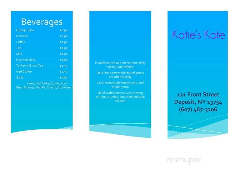 Katie's Kafe - Deposit, NY menu_pic