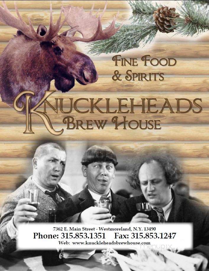 Knuckleheads Brewhouse - Westmoreland, NY menu_pic