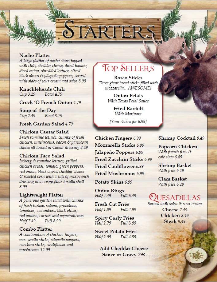 Knuckleheads Brewhouse - Westmoreland, NY menu_pic