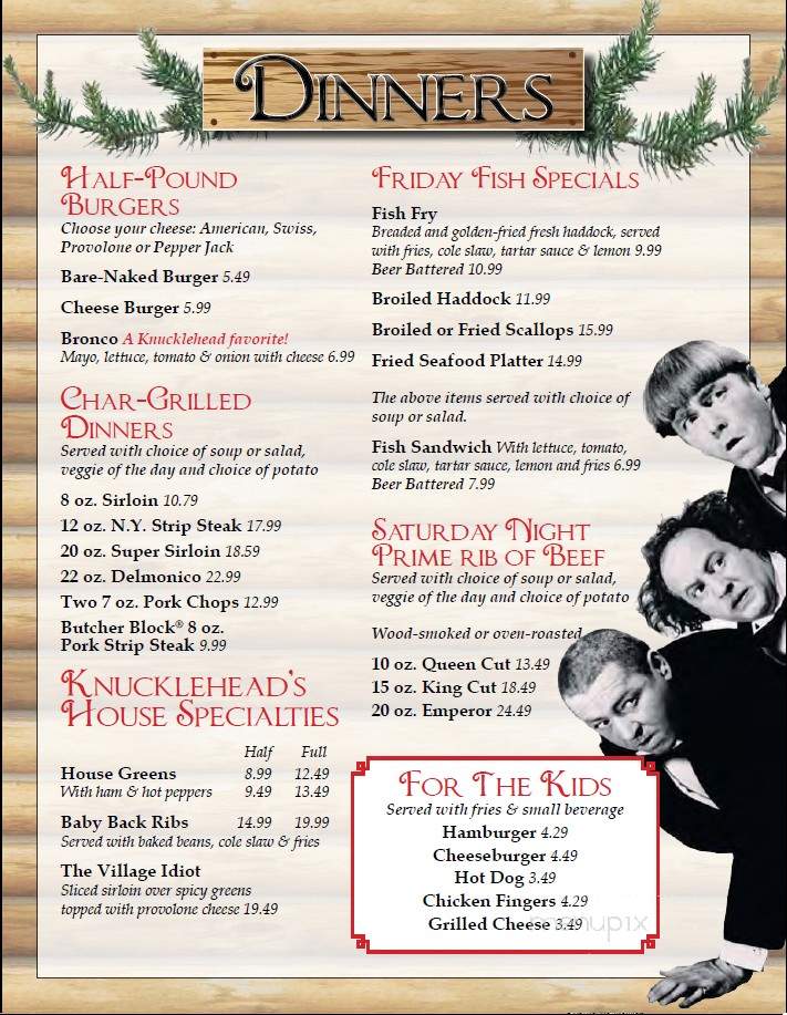 Knuckleheads Brewhouse - Westmoreland, NY menu_pic