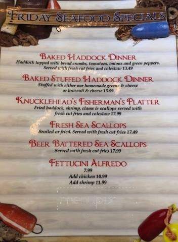 Knuckleheads Brewhouse - Westmoreland, NY menu_pic