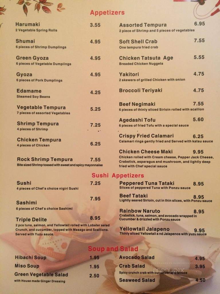 Koto Japanese Steak House - Plattsburgh, NY menu_pic