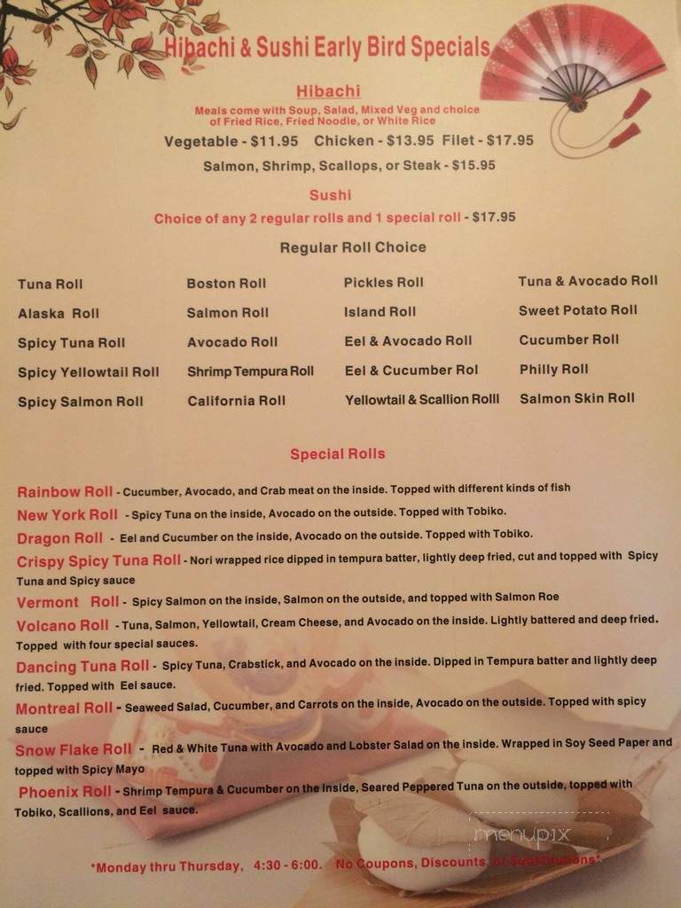 Koto Japanese Steak House - Plattsburgh, NY menu_pic