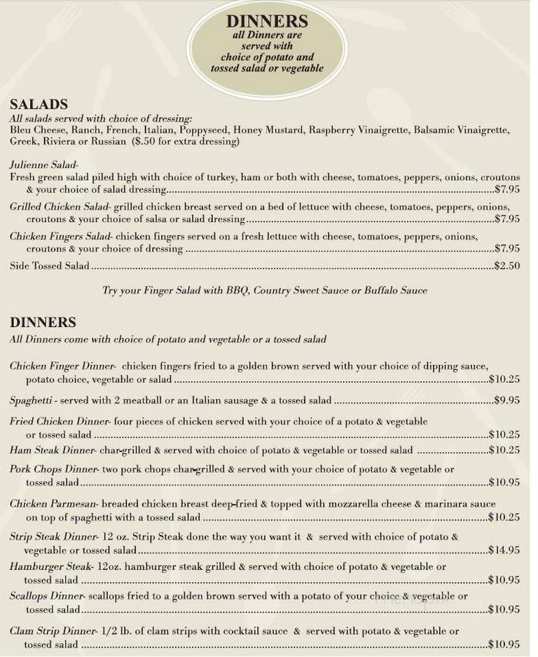 Laurie's Restaurant - Warsaw, NY menu_pic
