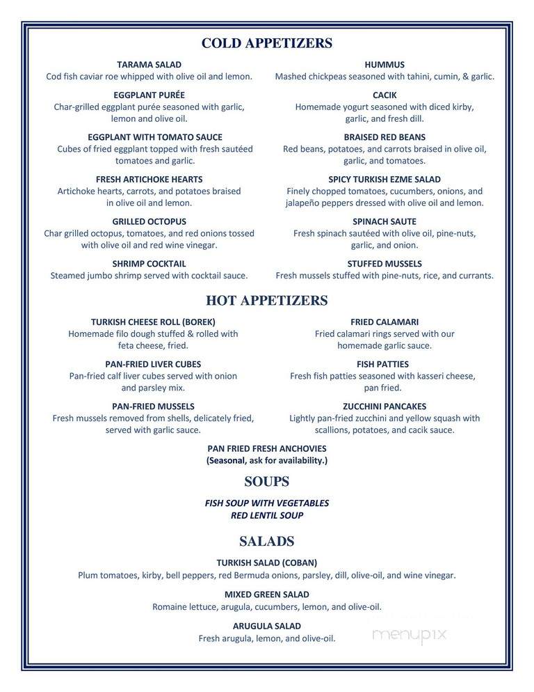 Liman Restaurant - Brooklyn, NY menu_pic