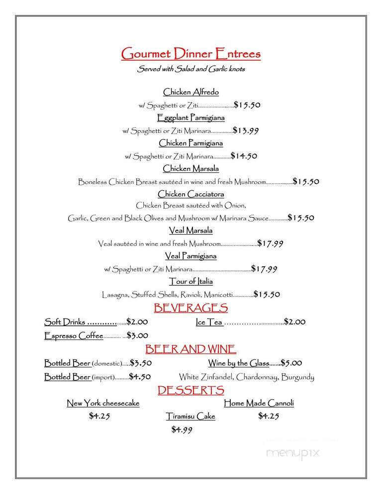 Luna Pizza - Brooklyn, NY menu_pic