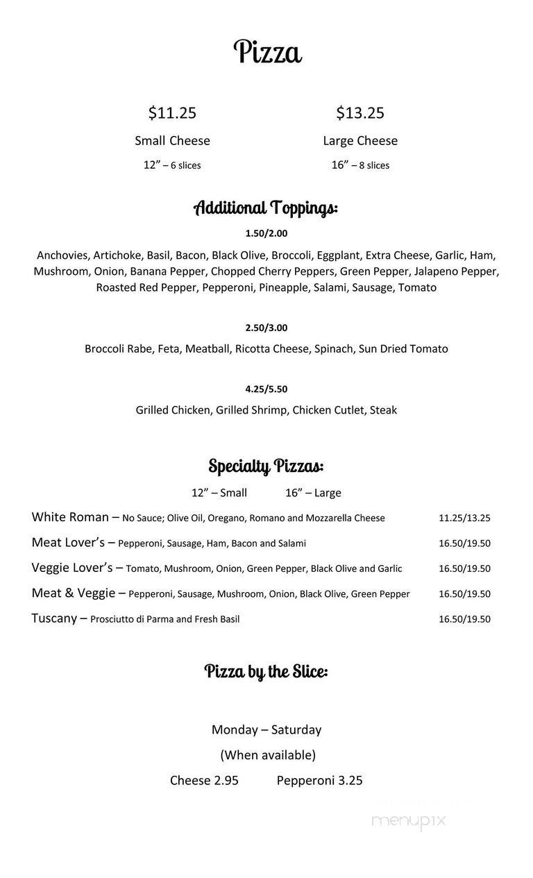 Mama Maria's Pizzeria - Stamford, NY menu_pic