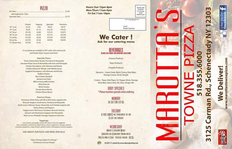 Marotta's Pizza & Restaurant - Schenectady, NY