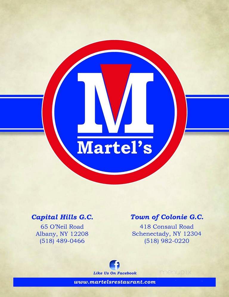 Martel's Restaurant At Otb - Albany, NY menu_pic