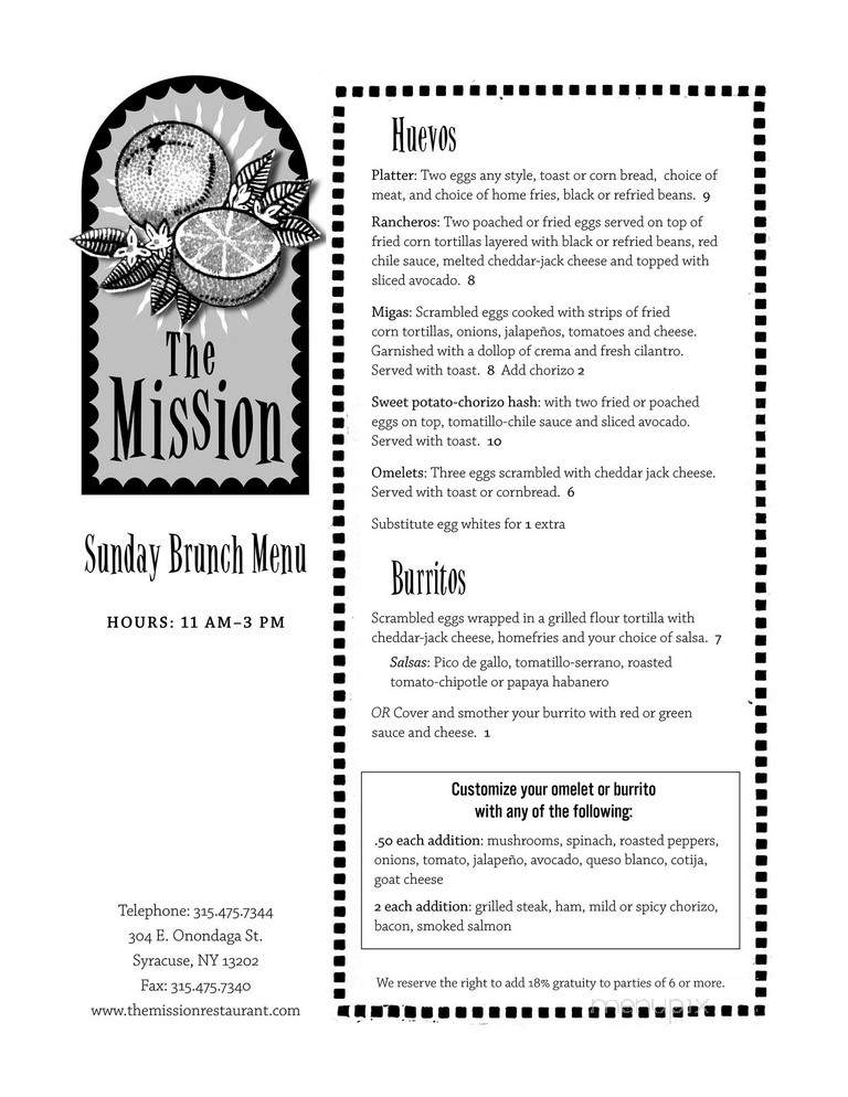 Mission Restaurant - Syracuse, NY