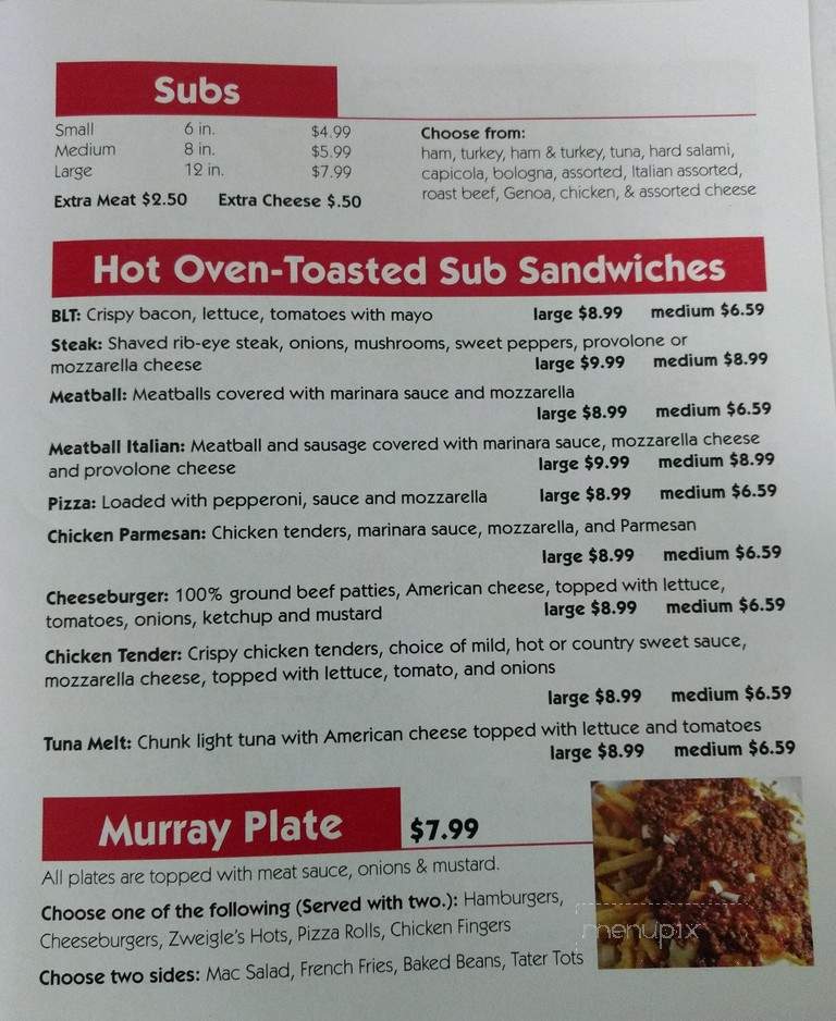 Murray's Superette - Holley, NY menu_pic