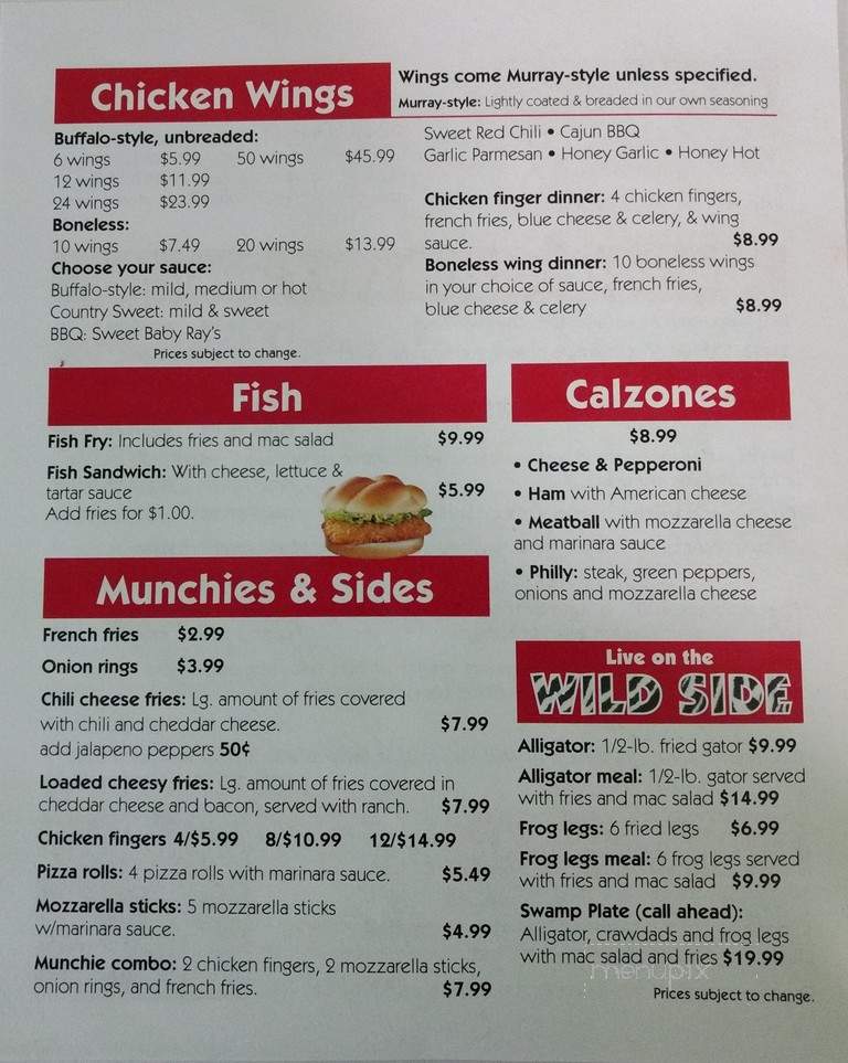 Murray's Superette - Holley, NY menu_pic