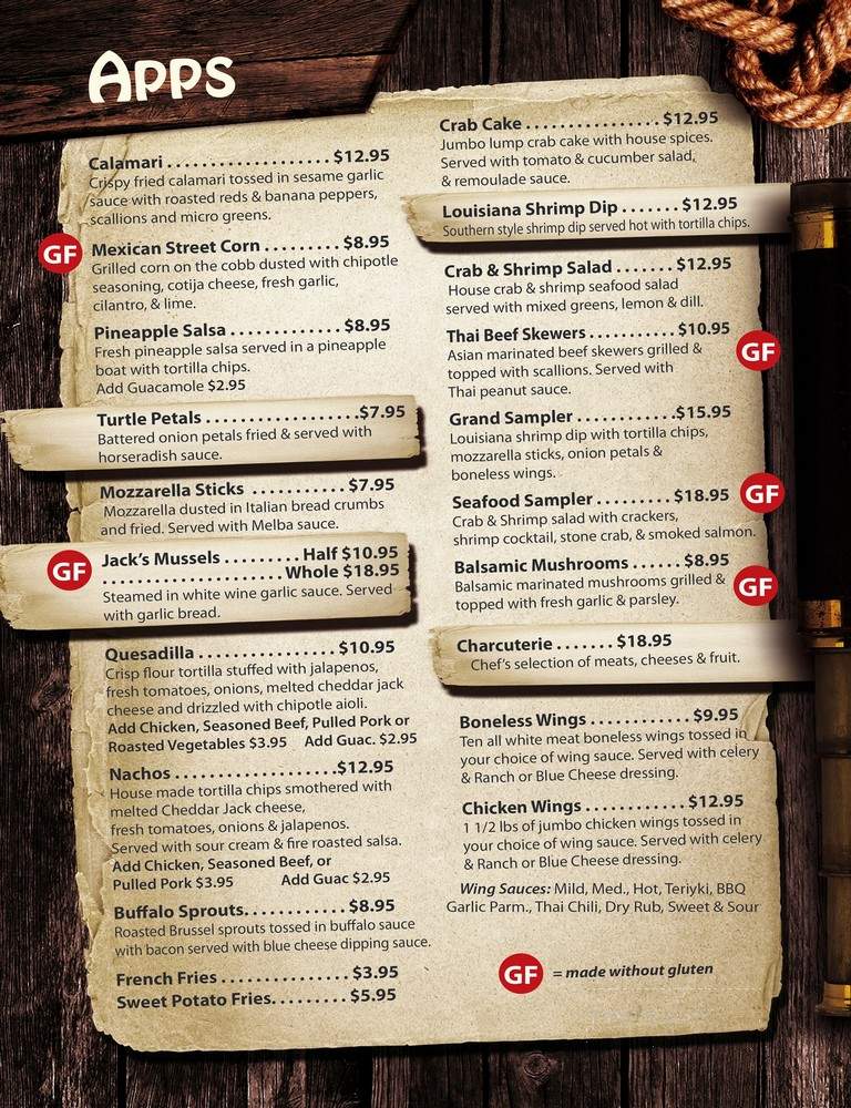 Naked Turtle - Plattsburgh, NY menu_pic