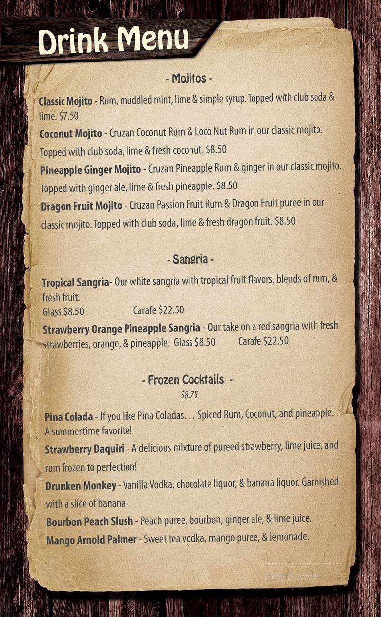 Naked Turtle - Plattsburgh, NY menu_pic