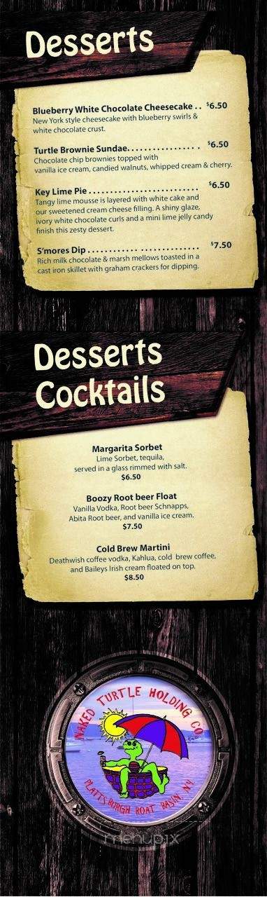 Naked Turtle - Plattsburgh, NY menu_pic