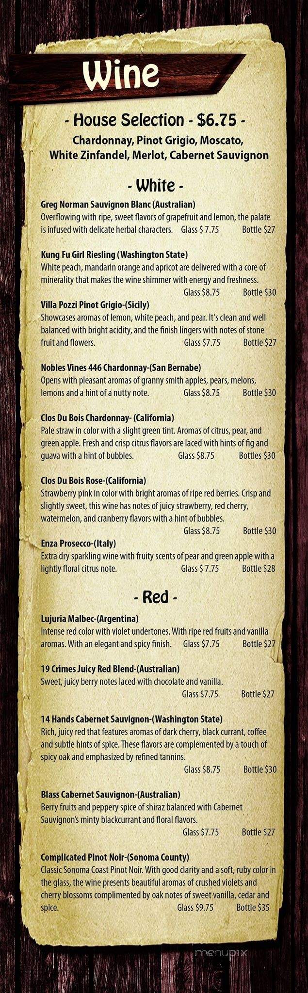 Naked Turtle - Plattsburgh, NY menu_pic