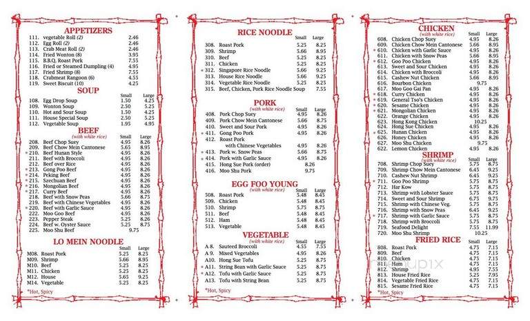 New Hong Kong House - Brooklyn, NY menu_pic