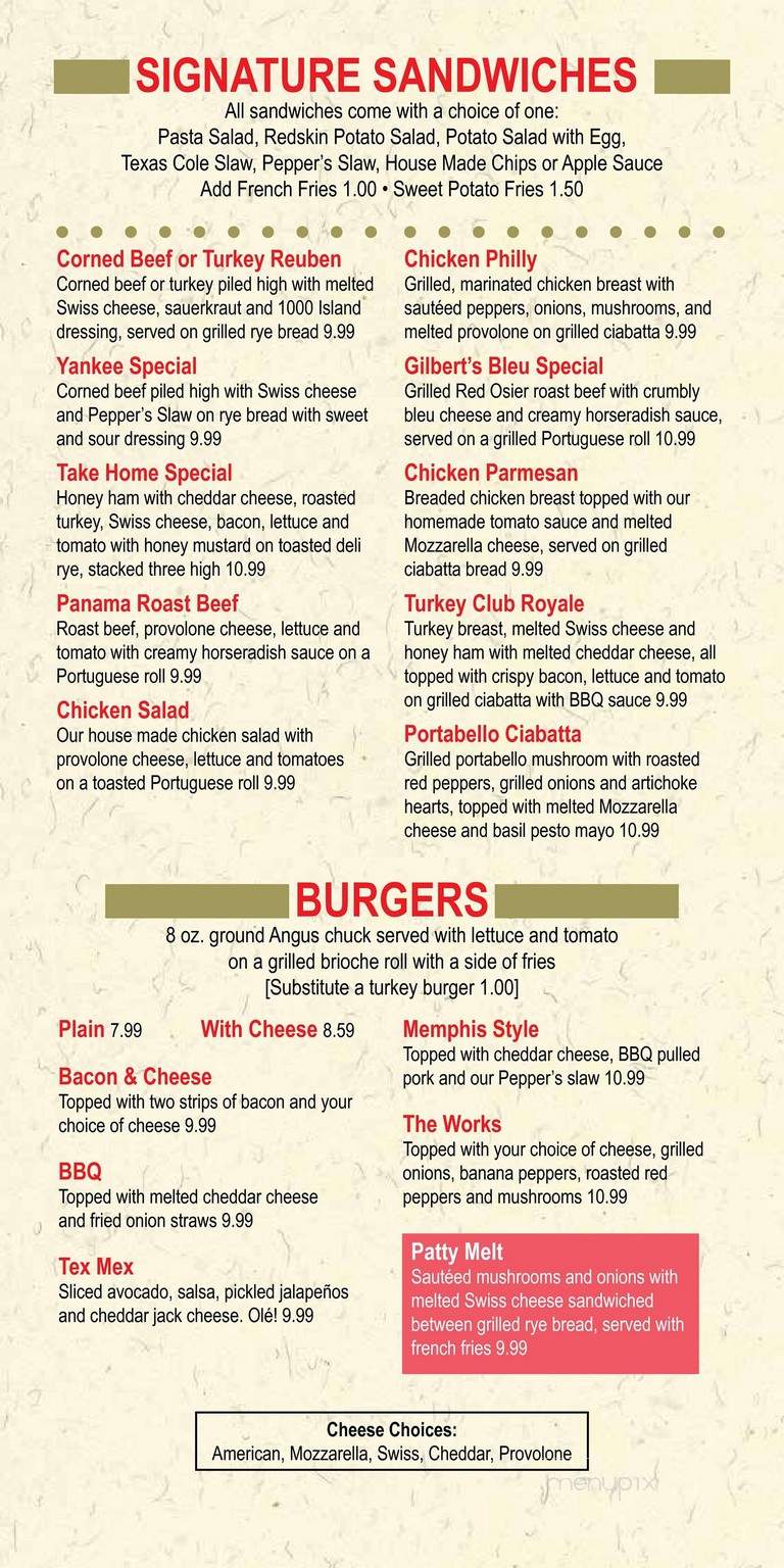 Peppers Deli & Pasta - Canandaigua, NY menu_pic