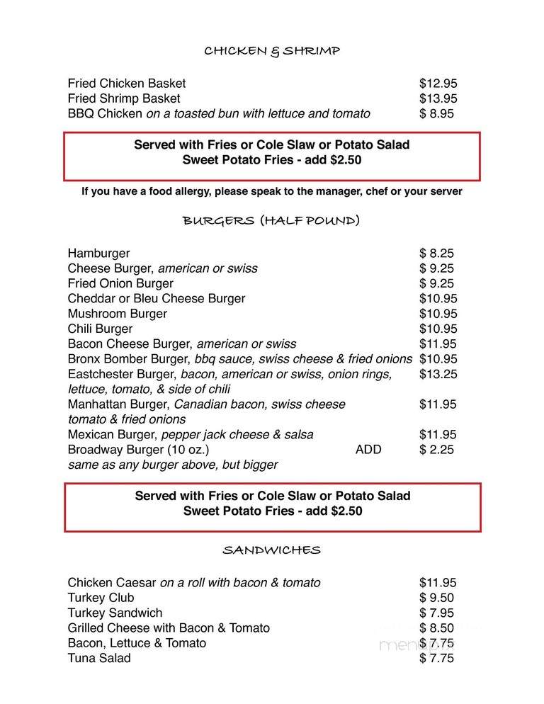 Piper's Kilt - Eastchester, NY menu_pic