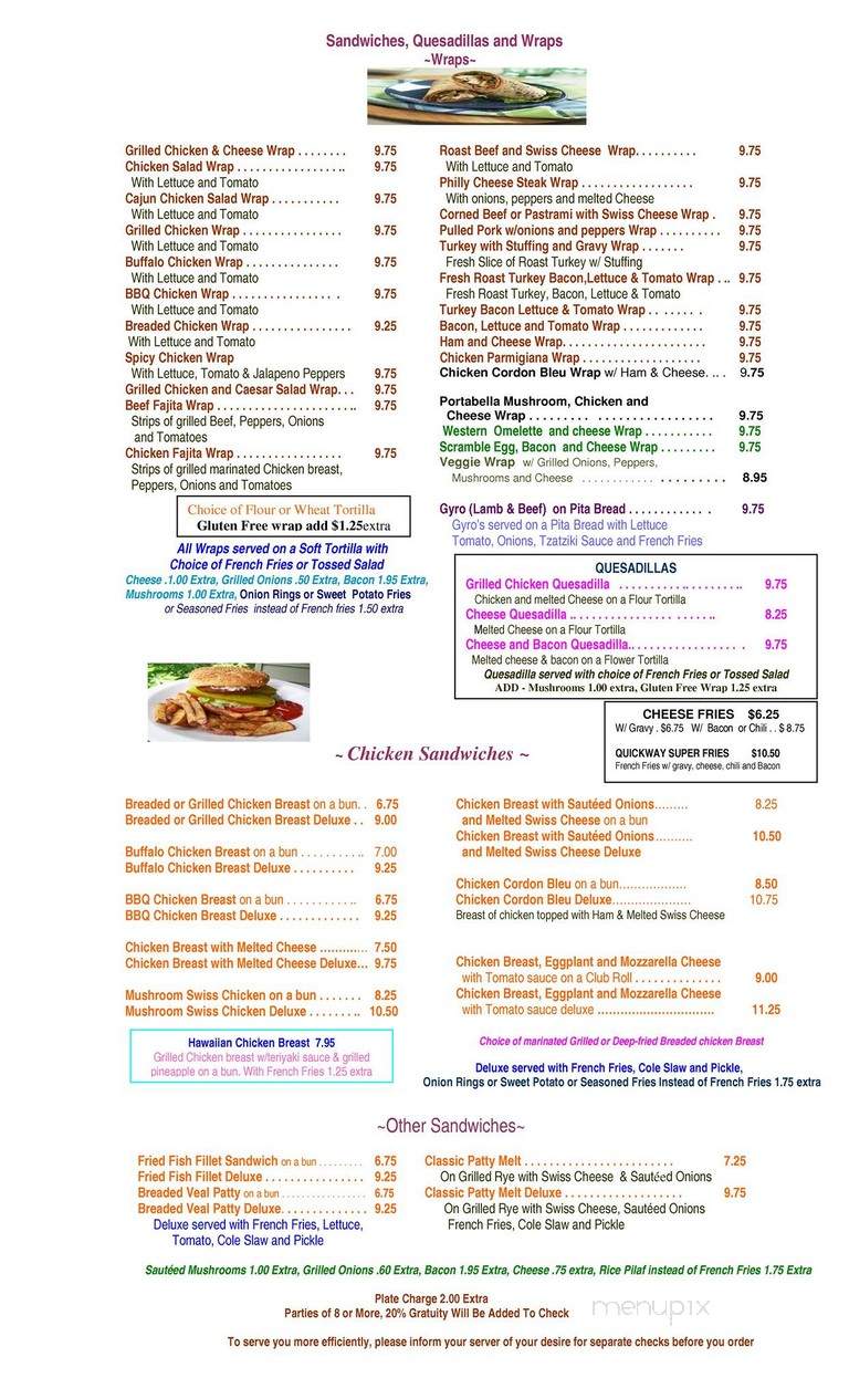 Quickway Diner - Bloomingburg, NY menu_pic