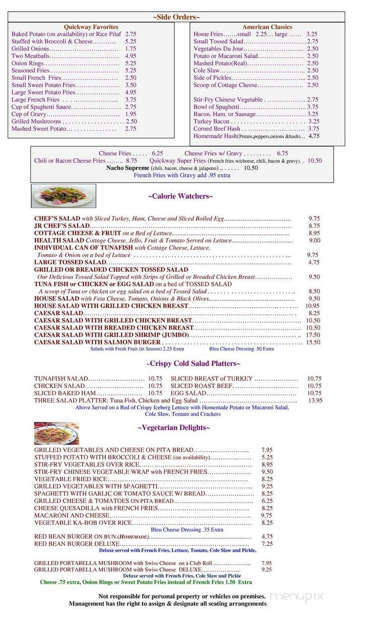 Quickway Diner - Bloomingburg, NY menu_pic